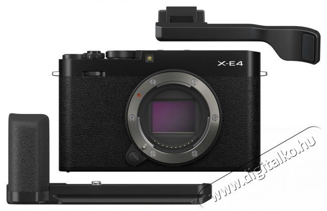 FujiFilm FINEPIX X-E4 v&aacute;z + markolat &eacute;s ujjt&aacute;masz - fekete F&eacute;nyk&eacute;pezőg&eacute;p / kamera - MILC cser&eacute;lhető objekt&iacute;ves kompakt f&eacute;nyk&eacute;pezőg&eacute;p - 375769