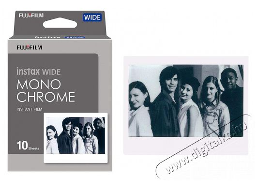 FujiFilm instax wide monochrome WW1 (10/PK) fotópapír Fotó-Videó kiegészítők - Kisméretű fotónyomtató - Fotópapír - 380755