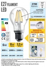 Fumagalli FRANCY LED 6W 4K E27 kültéri falilámpa - fekete (1A1.000.000.AYF1L) Háztartás / Otthon / Kültér - Világítás / elektromosság - Kerti / kültéri lámpa - 369564