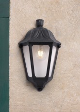Fumagalli IESSE E27 kültéri falilámpa - fekete (M22.000.000.AXE27) Háztartás / Otthon / Kültér - Világítás / elektromosság - Kerti / kültéri lámpa - 369573