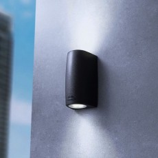 Fumagalli MARTA 90 2L LED 7W GU10 kültéri falilámpa - fekete (2A4.000.000.AXU2K) Háztartás / Otthon / Kültér - Világítás / elektromosság - Kerti / kültéri lámpa - 369611