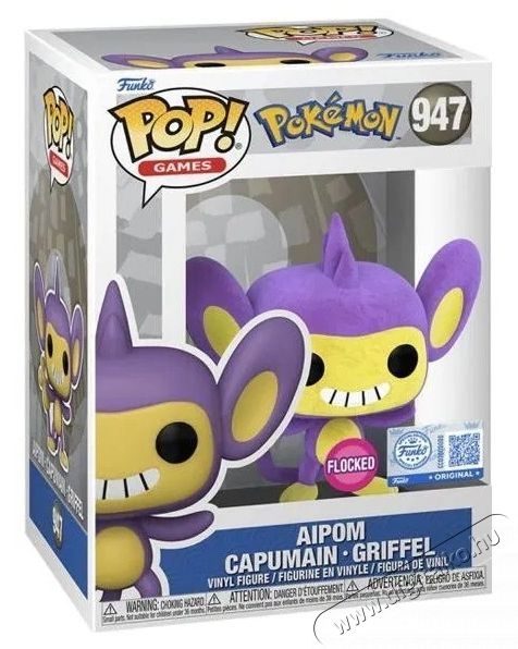 Funko POP! Pok&eacute;mon - Aipom Special Edition (Flocked) H&aacute;ztart&aacute;s / Otthon / K&uuml;lt&eacute;r - J&aacute;t&eacute;k / Sport - J&aacute;t&eacute;kfigura - 531787