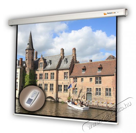 FUNSCREEN Motor 16:9 114cm×203cm motoros fali vetítővászon Tv kiegészítők - Vetítővászon - 410246