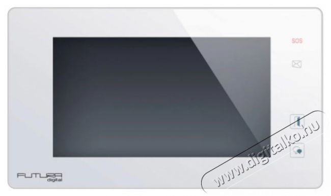 Futura Digital FUTURA VDT-47(v2)/W 7"érintőképernyős kijelző/kihangosított kommunikáció/képrögzítés/fehér videós lakáskészülék Háztartás / Otthon / Kültér - Biztonságtechnika - Kiegészítő - 394506