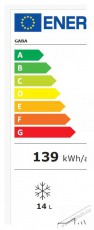Gaba GH-109WE Hűtőszekrény Konyhai termékek - Hűtő, fagyasztó (szabadonálló) - Egyajtós hűtő - 495055