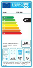 Gaba MTD-G80 hőszivattyús szárítógép Háztartás / Otthon / Kültér - Mosógép / szárítógép - Szárítógép - 500994