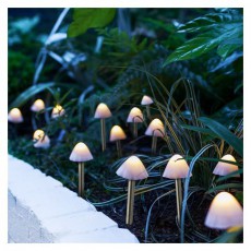 Garden of Eden 11243 LED-ES SZOLÁR LÁMPA - 12 DB MINI GOMBA Háztartás / Otthon / Kültér - Világítás / elektromosság - Hangulat teremtő világítás - 466097