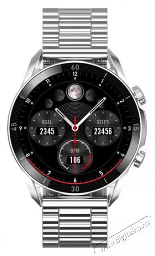 Garett Electronics Garett V10 ezüst acél szíjas okosóra Mobil / Kommunikáció / Smart - Okos eszköz - Okosóra - 507095