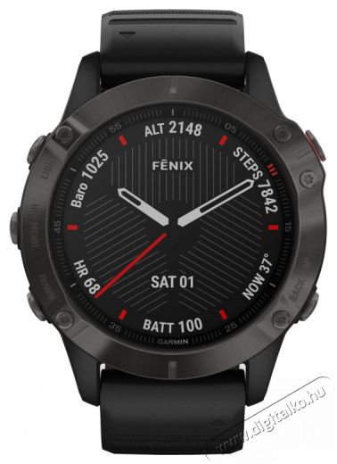 Garmin fenix 6X Pro Sapphire Carbon DLC Okos&oacute;ra Mobil / Kommunik&aacute;ci&oacute; / Smart - Okos eszk&ouml;z - Okos&oacute;ra - 374362