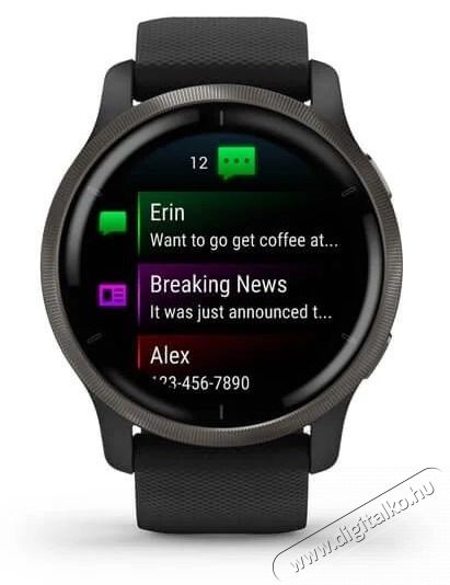 Garmin Venu 2 sz&uuml;rke fekete sz&iacute;jas okos&oacute;ra Mobil / Kommunik&aacute;ci&oacute; / Smart - Okos eszk&ouml;z - Okos&oacute;ra - 452106