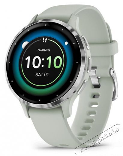 Garmin Venu 3S zsálya, ezüst kerettel, szilikon szíjjal okosóra Mobil / Kommunikáció / Smart - Okos eszköz - Okosóra - 501030