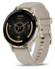 Garmin Venu 3S francia szürke-krémarany, szilikon szíjjal okosóra Mobil / Kommunikáció / Smart - Okos eszköz - Okosóra - 508868