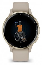 Garmin Venu 3S francia szürke-krémarany, szilikon szíjjal okosóra Mobil / Kommunikáció / Smart - Okos eszköz - Okosóra - 508868