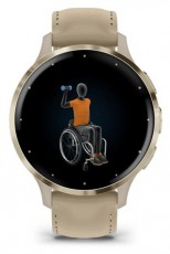 Garmin Venu 3S francia szürke-krémarany, bőr és szilikon szíjjal okosóra Mobil / Kommunikáció / Smart - Okos eszköz - Okosóra - 513880