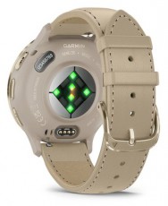 Garmin Venu 3S francia szürke-krémarany, bőr és szilikon szíjjal okosóra Mobil / Kommunikáció / Smart - Okos eszköz - Okosóra - 513880