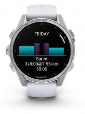 Garmin 010-02903-00 fenix 8 AMOLED (43mm) feh&eacute;r szilikon p&aacute;ntos ez&uuml;st okos&oacute;ra Mobil / Kommunik&aacute;ci&oacute; / Smart - Okos eszk&ouml;z - Okos&oacute;ra - 514624