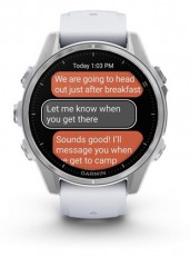 Garmin 010-02903-00 fenix 8 AMOLED (43mm) feh&eacute;r szilikon p&aacute;ntos ez&uuml;st okos&oacute;ra Mobil / Kommunik&aacute;ci&oacute; / Smart - Okos eszk&ouml;z - Okos&oacute;ra - 514624