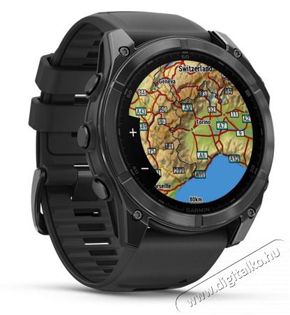 Garmin 010-02905-00 fenix 8 AMOLED (51mm) szilikon p&aacute;ntos fekete okos&oacute;ra Mobil / Kommunik&aacute;ci&oacute; / Smart - Okos eszk&ouml;z - Okos&oacute;ra - 514625