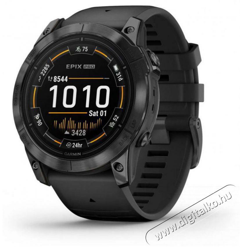Garmin Epix Pro (Gen 2) 51 mm - sz&uuml;rke, fekete szilikon sz&iacute;jjal Mobil / Kommunik&aacute;ci&oacute; / Smart - Okos eszk&ouml;z - Okos&oacute;ra - 522736