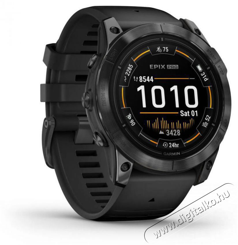 Garmin Epix Pro (Gen 2) 51 mm - sz&uuml;rke, fekete szilikon sz&iacute;jjal Mobil / Kommunik&aacute;ci&oacute; / Smart - Okos eszk&ouml;z - Okos&oacute;ra - 522736