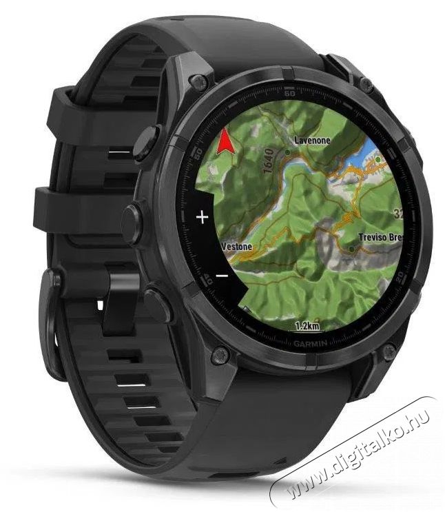 Garmin Fenix 8 47mm AMOLED, s&ouml;t&eacute;tsz&uuml;rke, fekete szilikon sz&iacute;j Mobil / Kommunik&aacute;ci&oacute; / Smart - Okos eszk&ouml;z - Okos&oacute;ra - 527181