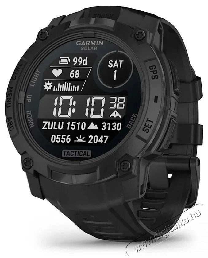 Garmin Instinct 3, 50 mm Solar Tactical Edition Black Mobil / Kommunik&aacute;ci&oacute; / Smart - Okos eszk&ouml;z - Okos&oacute;ra - 527186