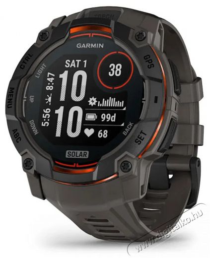 Garmin Instinct 3 50mm Solar, fekete + s&ouml;t&eacute;tsz&uuml;rke sz&iacute;j Mobil / Kommunik&aacute;ci&oacute; / Smart - Okos eszk&ouml;z - Okos&oacute;ra - 527185
