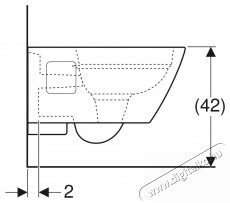 Geberit Selnova Square Premium fali WC, Rimfree, f&uuml;ggőleges &ouml;bl&iacute;t&eacute;ssel, r&eacute;szben z&aacute;rt forma, 54cm, Feh&eacute;r H&aacute;ztart&aacute;s / Otthon / K&uuml;lt&eacute;r - F&uuml;rdőszoba / wc - Kieg&eacute;sz&iacute;tő - 536608
