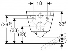 Geberit Selnova Square Premium fali WC, Rimfree, f&uuml;ggőleges &ouml;bl&iacute;t&eacute;ssel, r&eacute;szben z&aacute;rt forma, 54cm, Feh&eacute;r H&aacute;ztart&aacute;s / Otthon / K&uuml;lt&eacute;r - F&uuml;rdőszoba / wc - Kieg&eacute;sz&iacute;tő - 536608