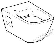 Geberit Selnova Square Premium fali WC, Rimfree, f&uuml;ggőleges &ouml;bl&iacute;t&eacute;ssel, r&eacute;szben z&aacute;rt forma, 54cm, Feh&eacute;r H&aacute;ztart&aacute;s / Otthon / K&uuml;lt&eacute;r - F&uuml;rdőszoba / wc - Kieg&eacute;sz&iacute;tő - 536608