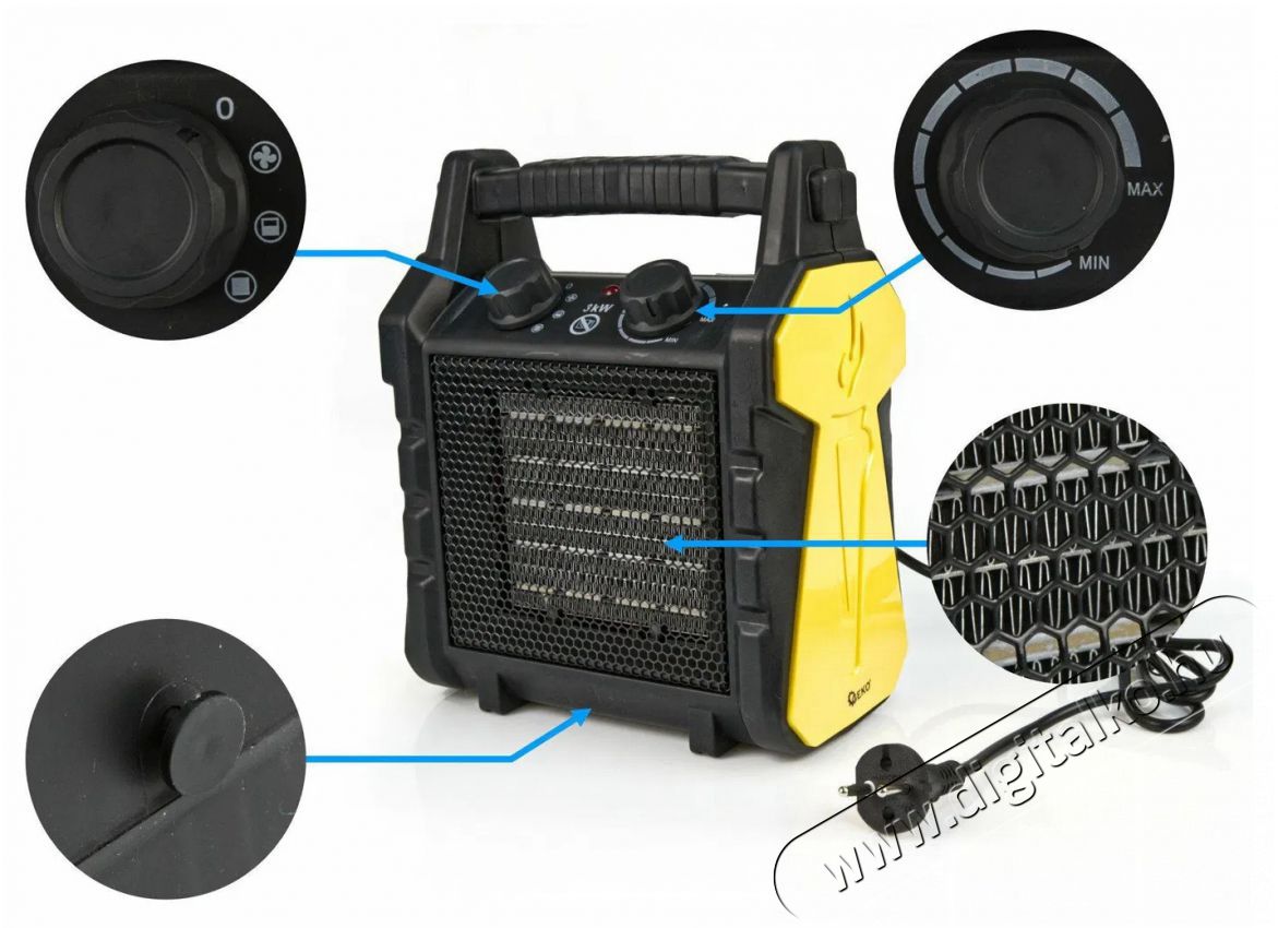 GEKO Elektromos ker&aacute;mi&aacute;s hől&eacute;gf&uacute;v&oacute;, 3 kW H&aacute;ztart&aacute;s / Otthon / K&uuml;lt&eacute;r - Fűt&eacute;s - Hősug&aacute;rz&oacute; / fűtőtest - 529484