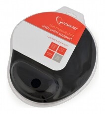 Gembird MP-GEL-BLACK zselés csuklótámaszos fekete egérpad Iroda és számítástechnika - Egér - Egérpad - 338683