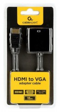 Gembird HDMI v1.4 - VGA adapter fekete Tv kieg&eacute;sz&iacute;tők - K&aacute;bel / csatlakoz&oacute; - Hdmi k&aacute;bel - 453488