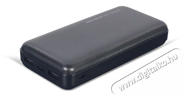 Gembird 20000mAh fekete power bank Mobil / Kommunikáció / Smart - Powerbank / Külső akkumulátor és töltő - 458985