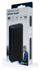 Gembird 20000mAh fekete power bank Mobil / Kommunikáció / Smart - Powerbank / Külső akkumulátor és töltő - 458985