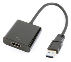 Gembird A-USB3-HDMI-02 USB - HDMI fekete adapter Iroda és számítástechnika - Számítógép tartozék - USB kábel - 463168