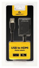 Gembird A-USB3-HDMI-02 USB - HDMI fekete adapter Iroda és számítástechnika - Számítógép tartozék - USB kábel - 463168
