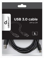 Gembird CCP-USB2-AMCM-10 3m USB A apa - USB C apa fekete kábel Iroda és számítástechnika - Számítógép tartozék - USB kábel - 463177