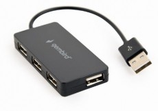 Gembird UHB-U2P4-04 4xUSB fekete USB HUB Iroda és számítástechnika - Notebook kiegészítő - USB hub / elosztó - 462178