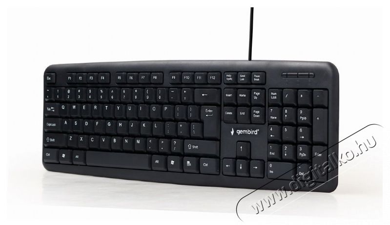 Gembird KB-U-103 standard billentyűzet, USB, fekete Iroda &eacute;s sz&aacute;m&iacute;t&aacute;stechnika - Billentyűzet / billentyűzet szett - Vezet&eacute;kes - 461606