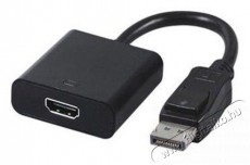 Gembird Displayport male to HDMI female 10cm fekete adapter kábel Tv kiegészítők - Kábel / csatlakozó - Hdmi kábel - 461566