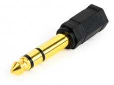 Gembird A-6.35M-3.5F Jack stereo 6,3mm -> Jack stereo 3,5mm M/F fekete adapter Tv kiegészítők - Kábel / csatlakozó - 3,5mm Jack kábel - 506986
