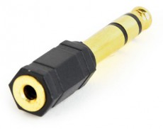 Gembird A-6.35M-3.5F Jack stereo 6,3mm -> Jack stereo 3,5mm M/F fekete adapter Tv kiegészítők - Kábel / csatlakozó - 3,5mm Jack kábel - 506986