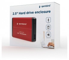 Gembird EE2-U3S-2-R 2.5 USB3.0 SATA piros külső ház Iroda és számítástechnika - Notebook kiegészítő - USB hub / elosztó - 507008
