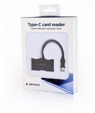 Gembird USB-C SD/microSD kártyaolvasó fekete Memória kártya / Pendrive - Kártya olvasó - 506872