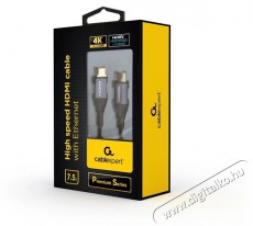 Gembird CCBP-HDMI-7.5M 7,5m Premium HDMI 2.0 Ethernet -> HDMI 2.0 Ethernet M/M fekete-szürke kábel Tv kiegészítők - Kábel / csatlakozó - Hdmi kábel - 516279