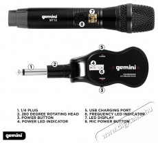 Gemini GMU-M100 Fot&oacute;-Vide&oacute; kieg&eacute;sz&iacute;tők - Mikrofon - &Eacute;nek &eacute;s hangszer mikrofon - 524814