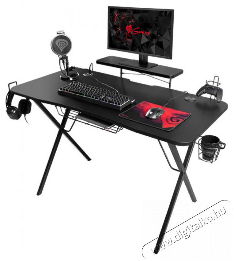 Genesis HOLM 300 - RGB, 120 x 60cm gamer asztal Iroda &eacute;s sz&aacute;m&iacute;t&aacute;stechnika - Egy&eacute;b sz&aacute;m&iacute;t&aacute;stechnikai term&eacute;k - 530756
