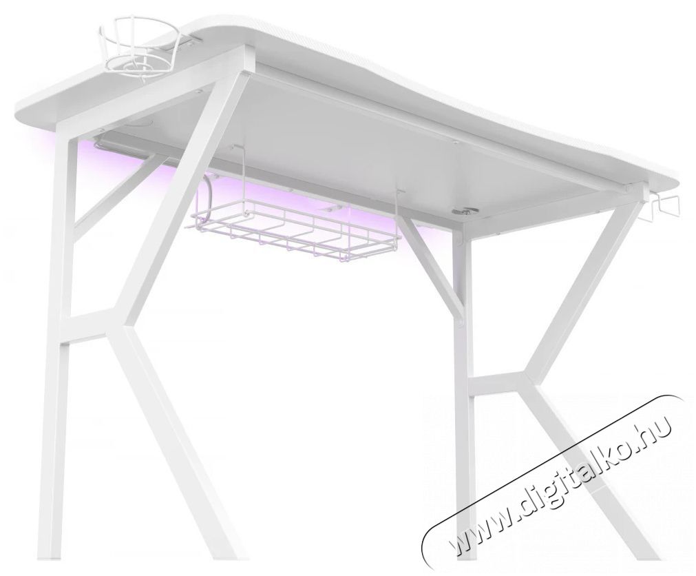 Genesis HOLM 320 - RGB, feh&eacute;r, 120 x 60cm gamer asztal Iroda &eacute;s sz&aacute;m&iacute;t&aacute;stechnika - Egy&eacute;b sz&aacute;m&iacute;t&aacute;stechnikai term&eacute;k - 530749