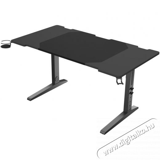 Genesis Holm Modular 140 Gaming asztal, MDF f&eacute;m anyag, &aacute;ll&iacute;that&oacute; magass&aacute;g 70&ndash;90 cm, RGB vil&aacute;g&iacute;t&aacute;s, k&aacute;belrendező, fekete Iroda &eacute;s sz&aacute;m&iacute;t&aacute;stechnika - Egy&eacute;b sz&aacute;m&iacute;t&aacute;stechnikai term&eacute;k - 534302